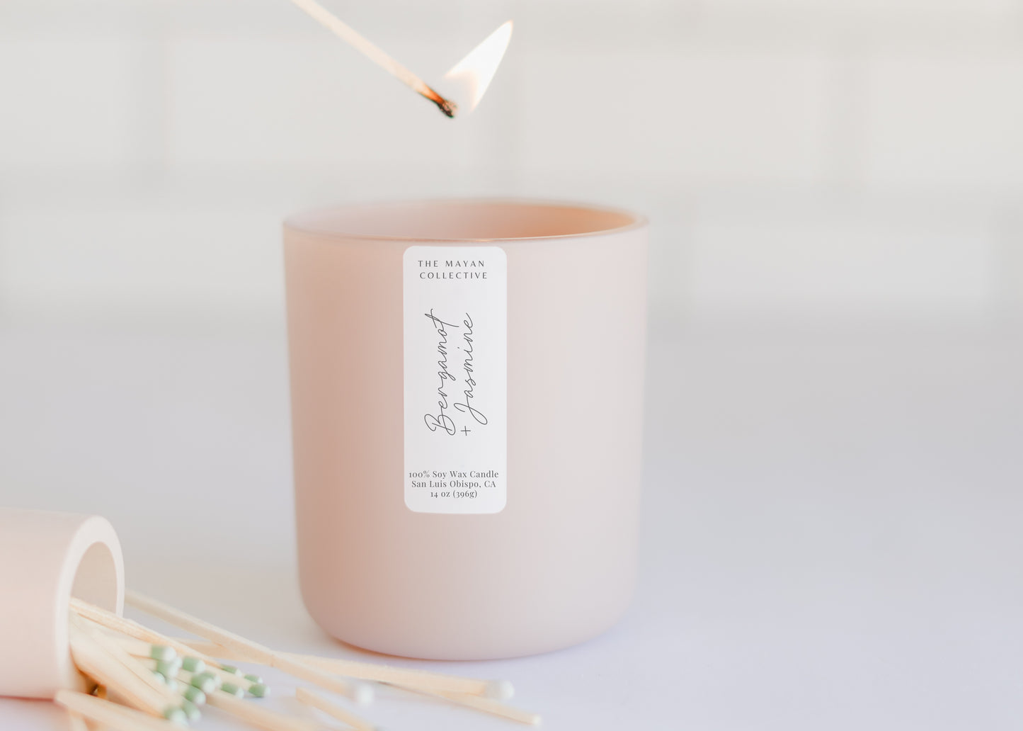 Bergamot + Jasmine  Soy Wax Candle