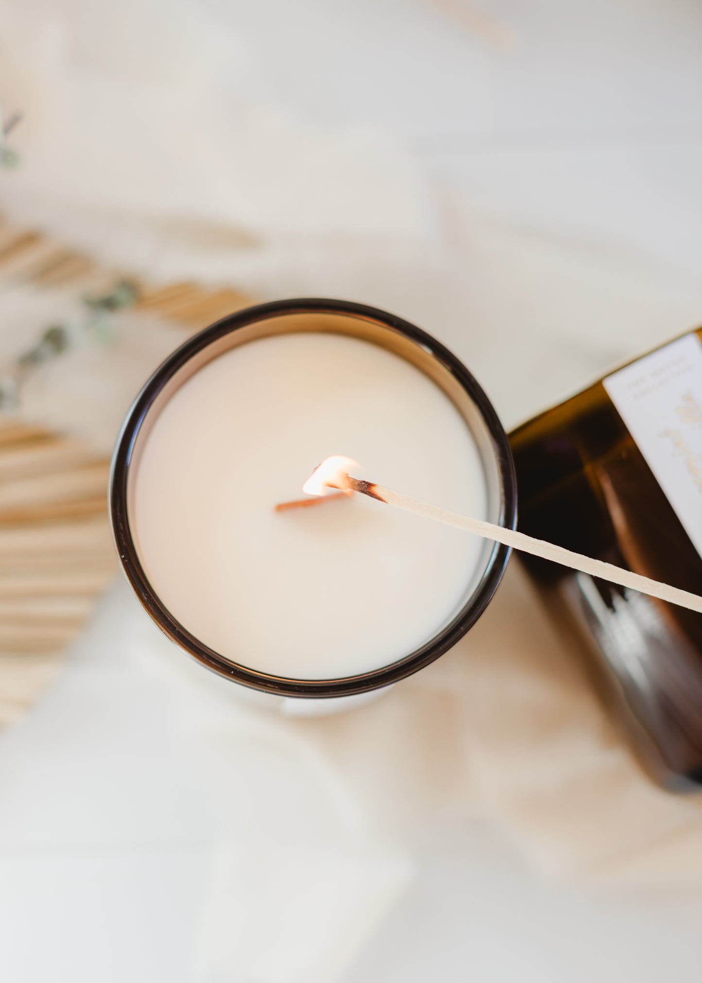 Peppermint + Sweet Vanilla Soy Wax Candle 14 oz