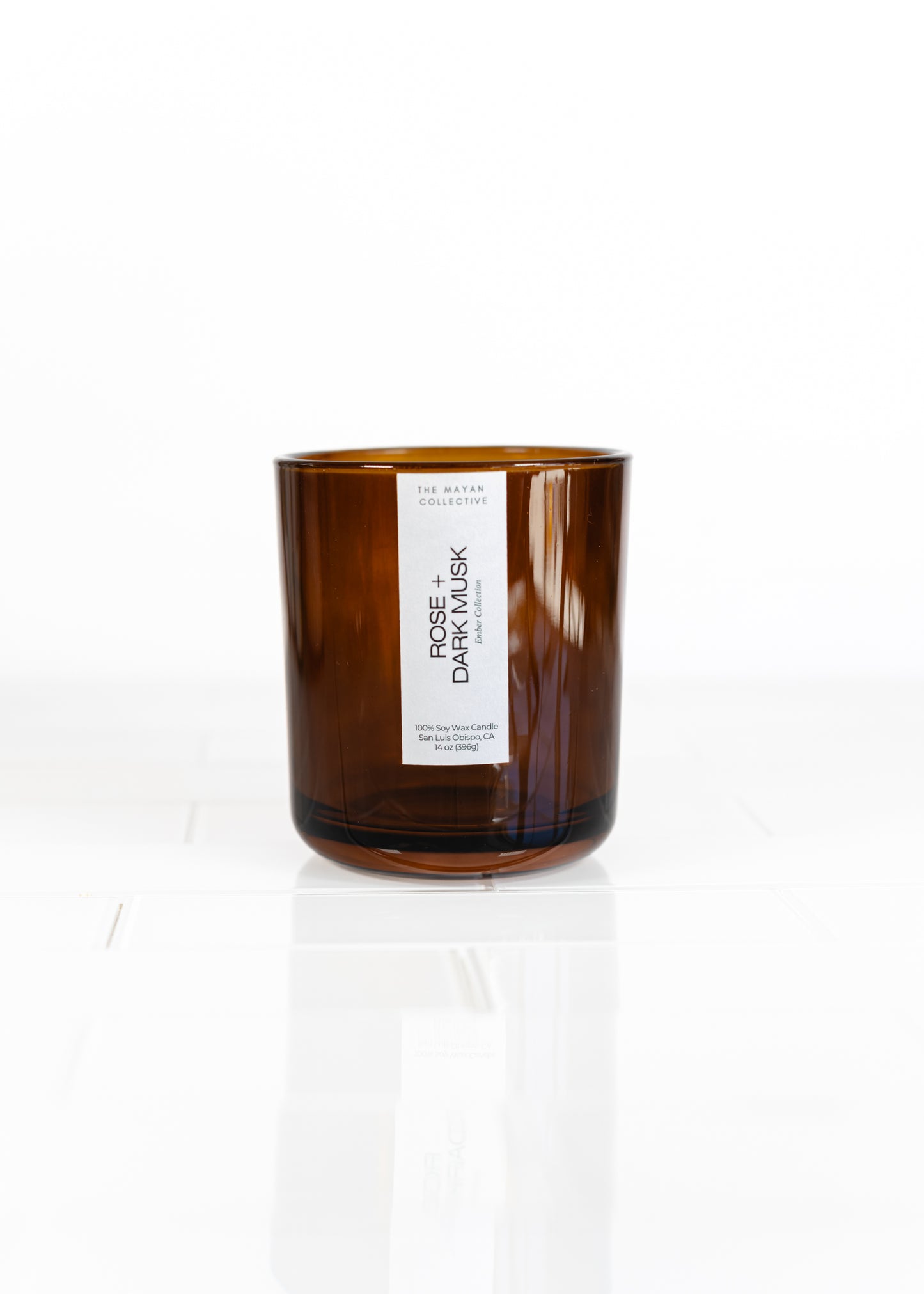 Rose + Dark Musk Soy Wax Candle