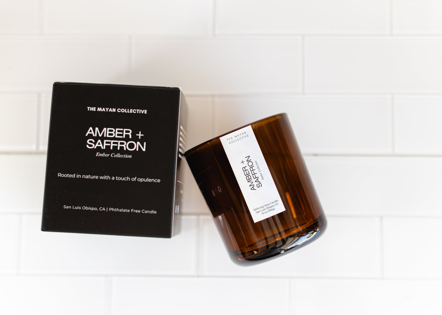 Amber + Saffron Soy Wax Candle