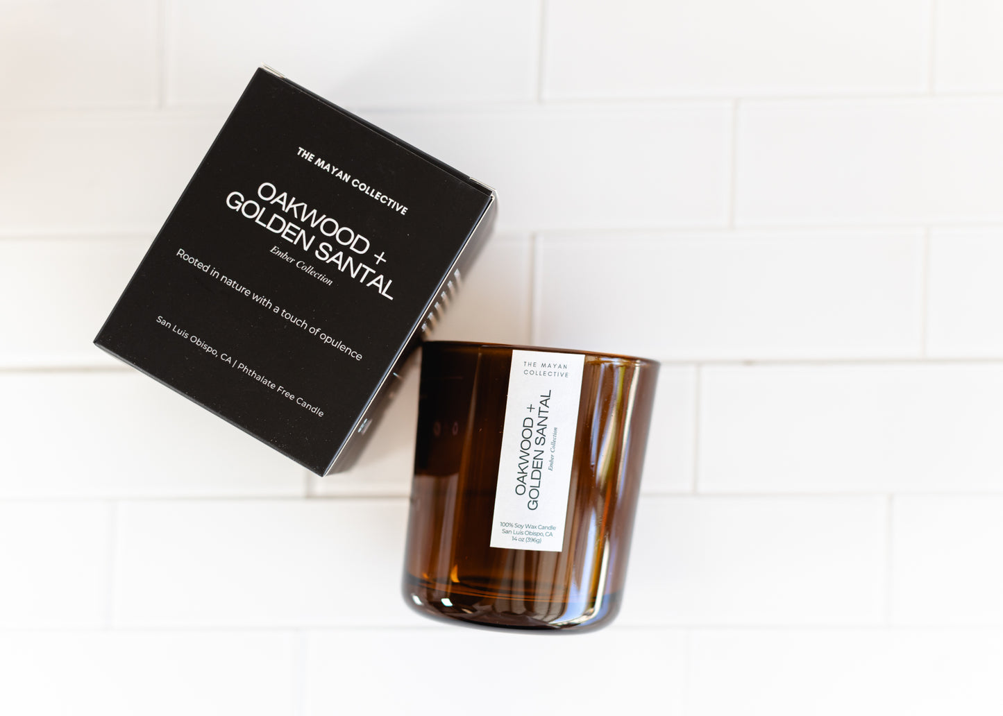 Oakwood + Golden Santal Soy Wax Candle
