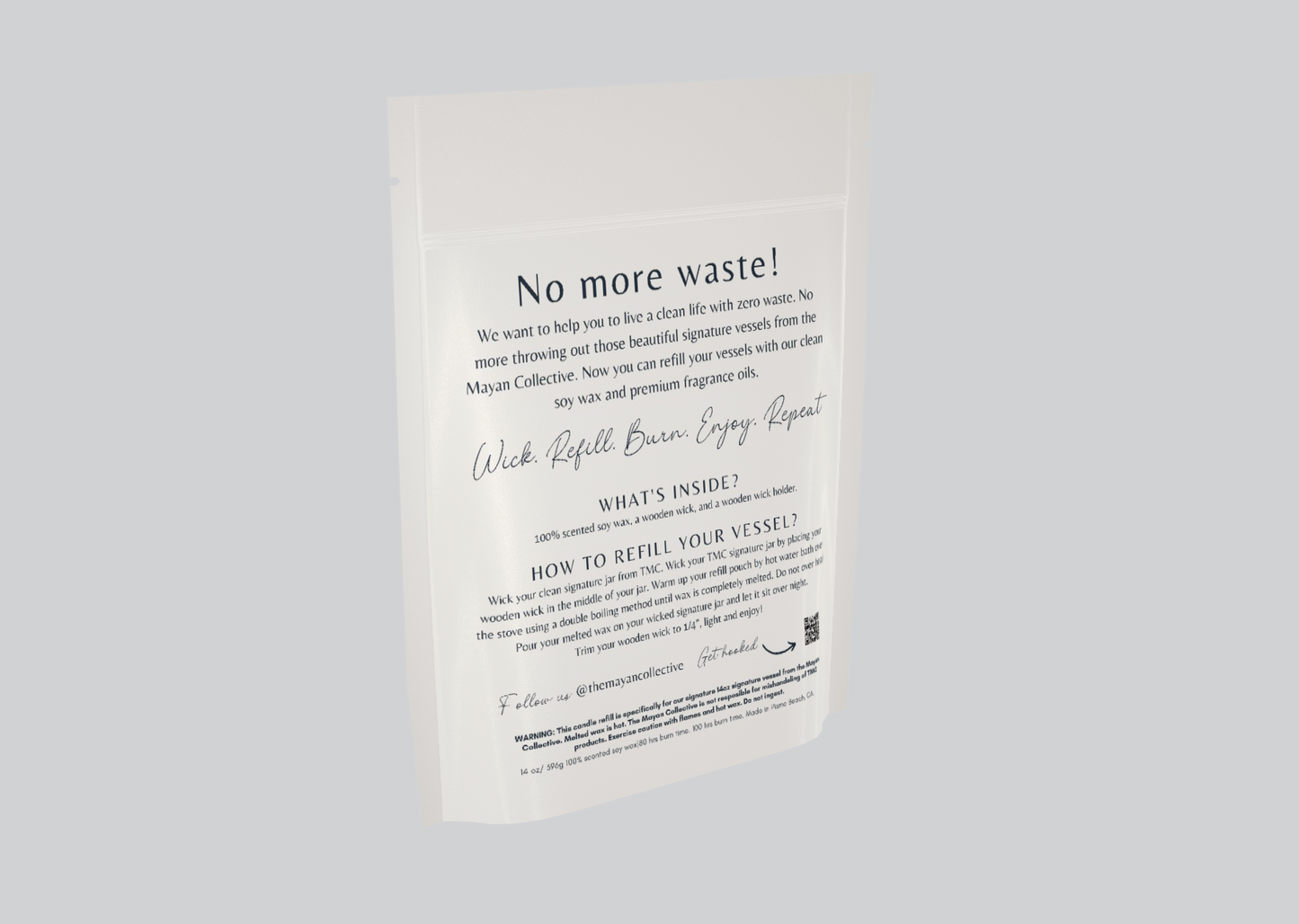 Oakmoss + Amber Candle Refill Bag