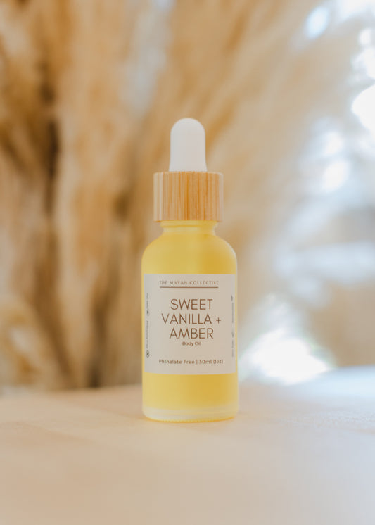 Sweet Vanilla + Amber- Body oil