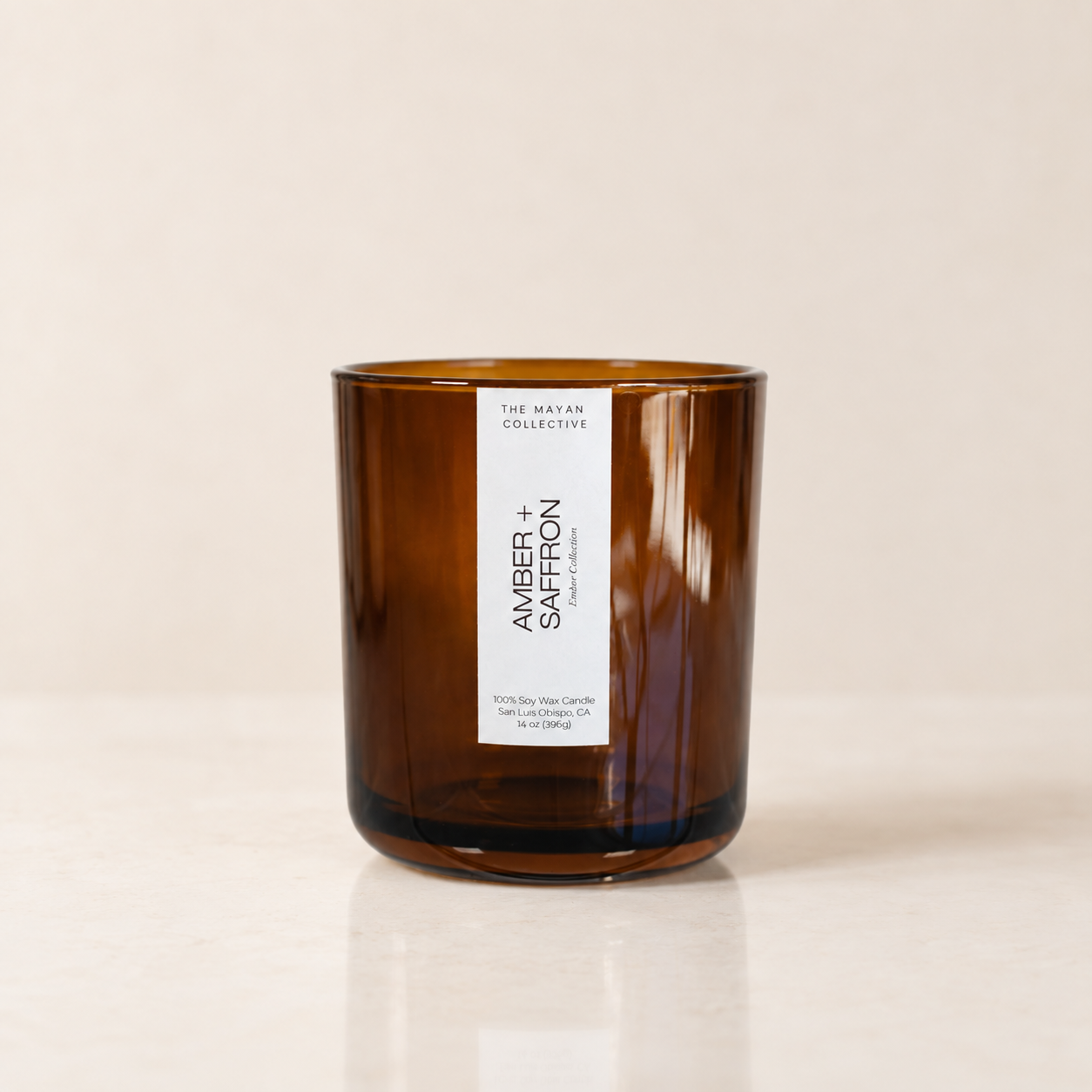 Amber + Saffron Soy Wax Candle