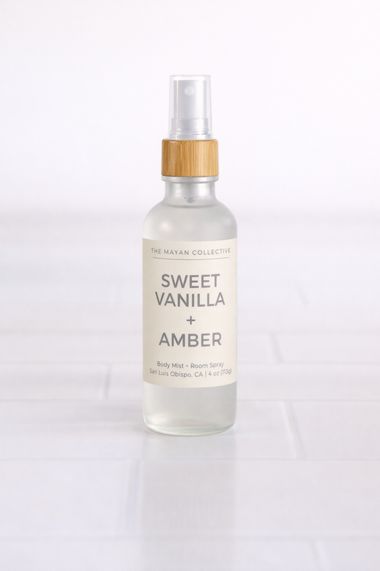 Sweet Vanilla + Amber Body Mist / Linen & Room Spray