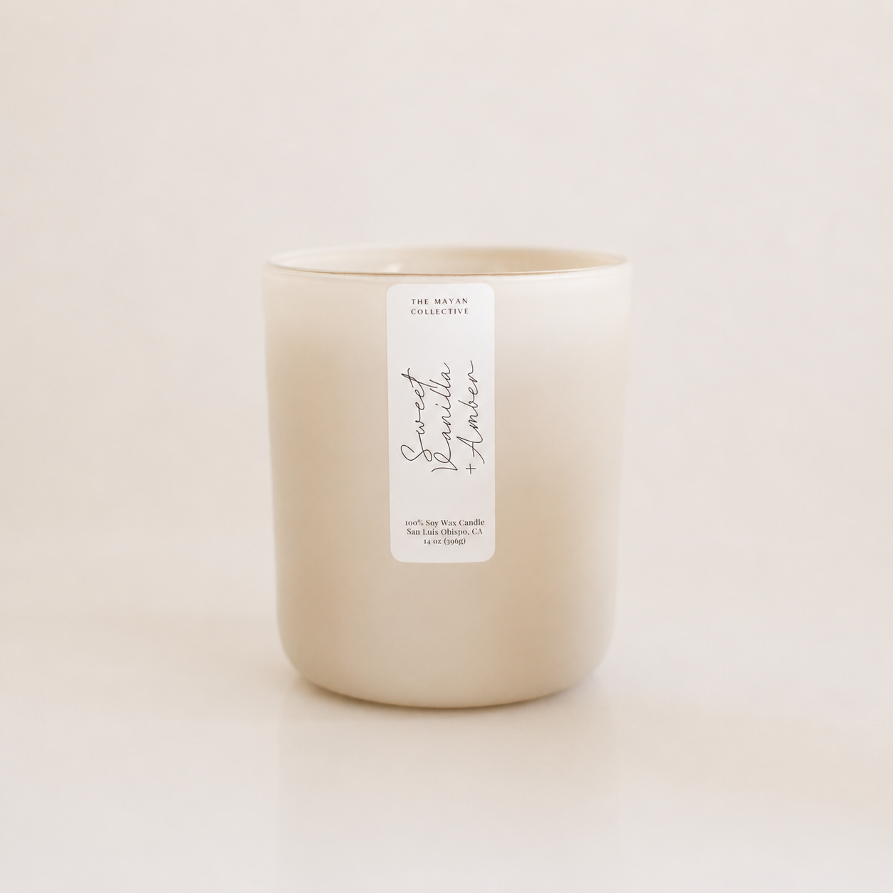 Sweet Vanilla & Amber Soy Wax Candle