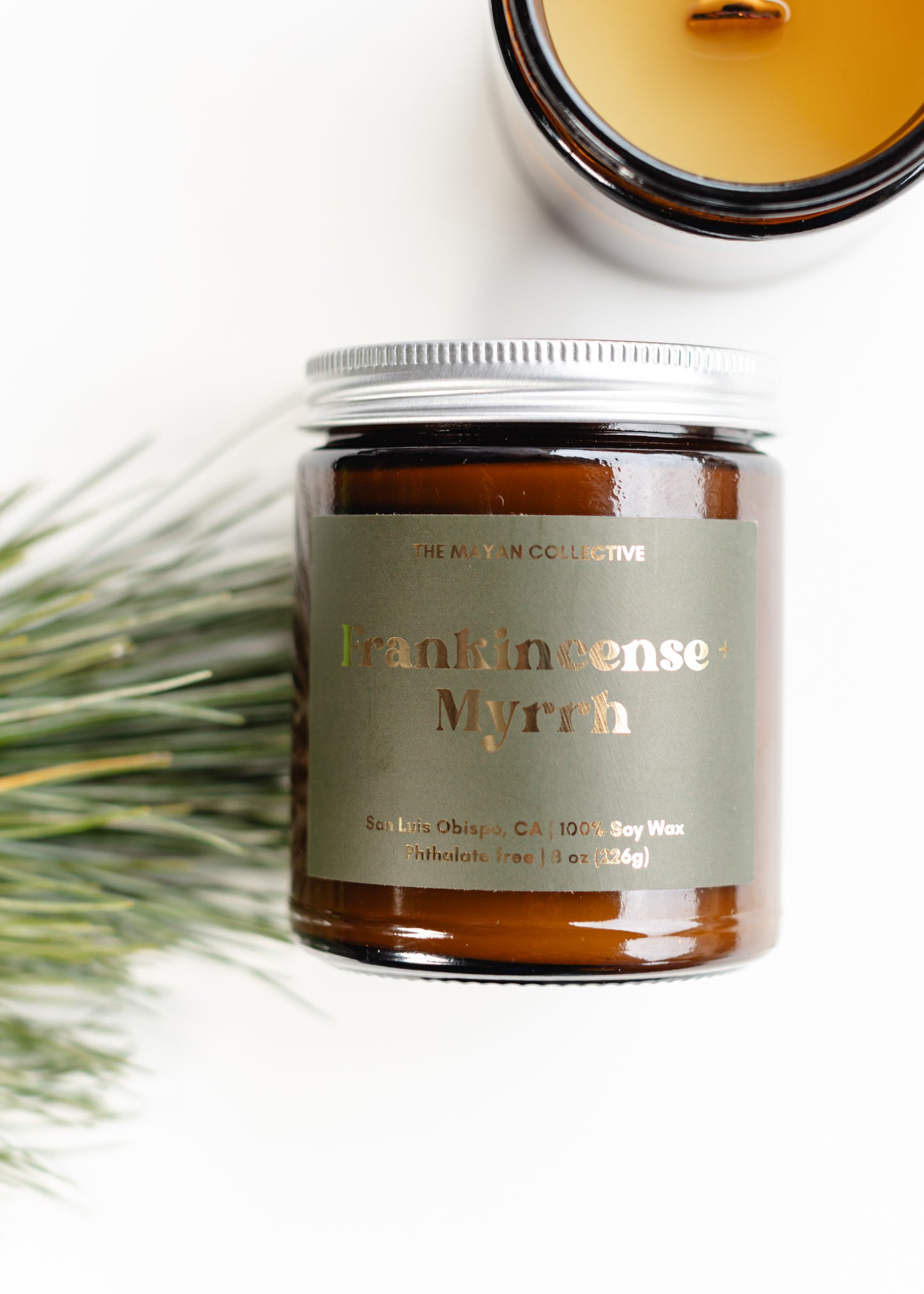 Frankincense + Myrrh Soy Wax Candle 8 oz