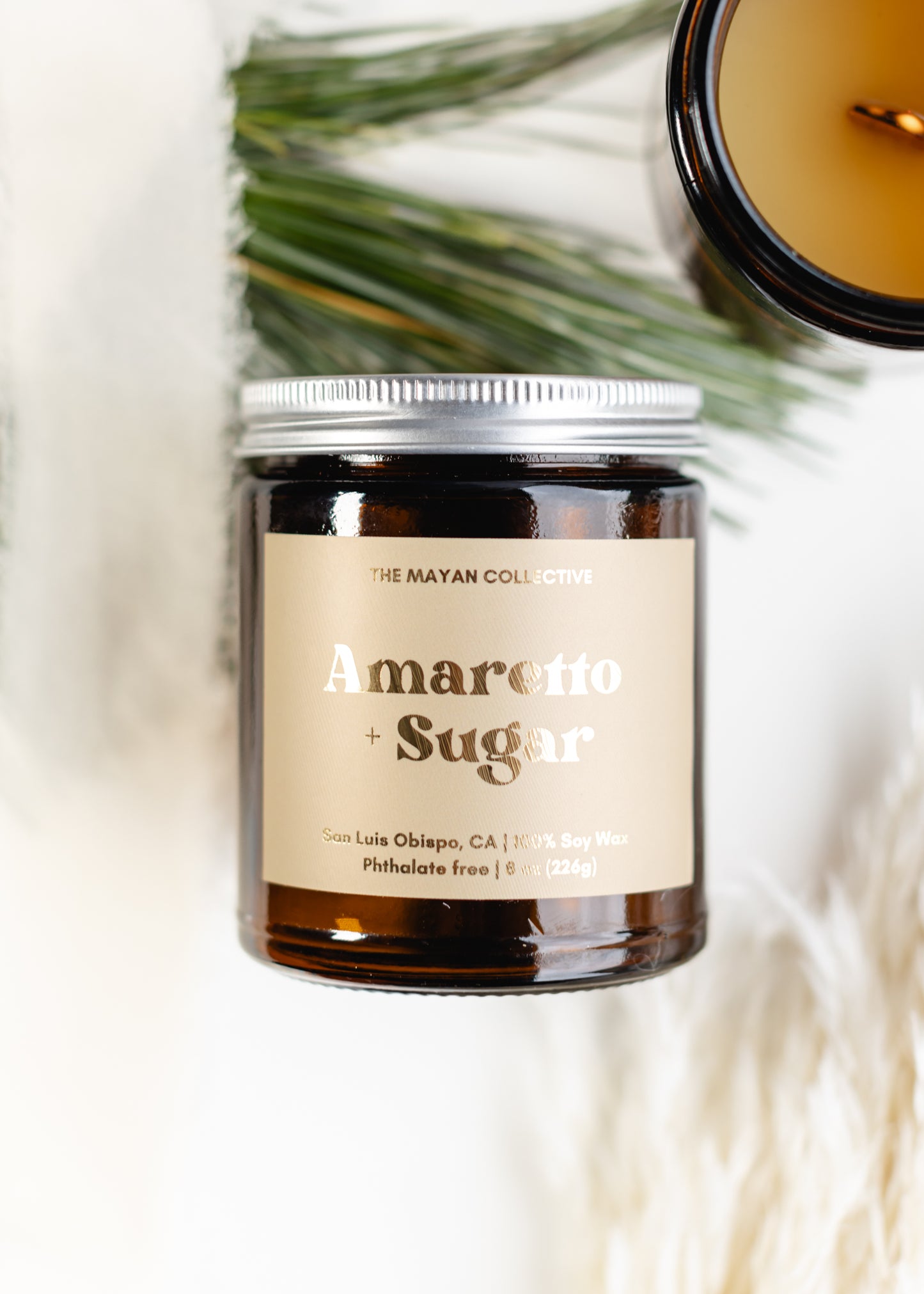 Amaretto + Sugar Soy Wax Candle 8 oz