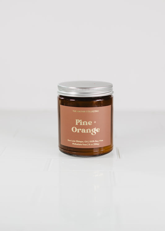 Pine + Orange Soy Wax Candle 8oz