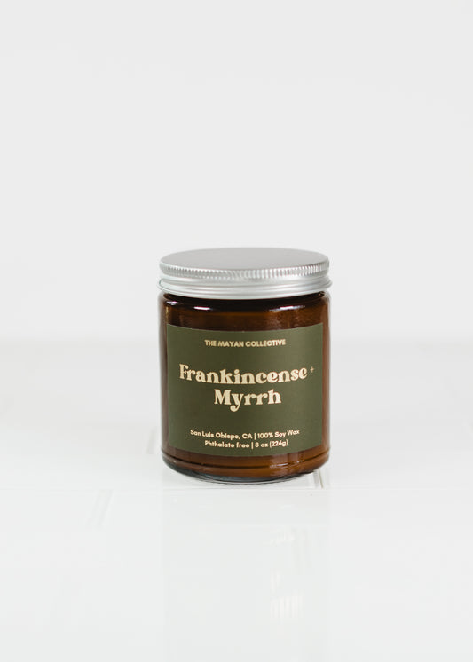 Frankincense + Myrrh Soy Wax Candle 8 oz