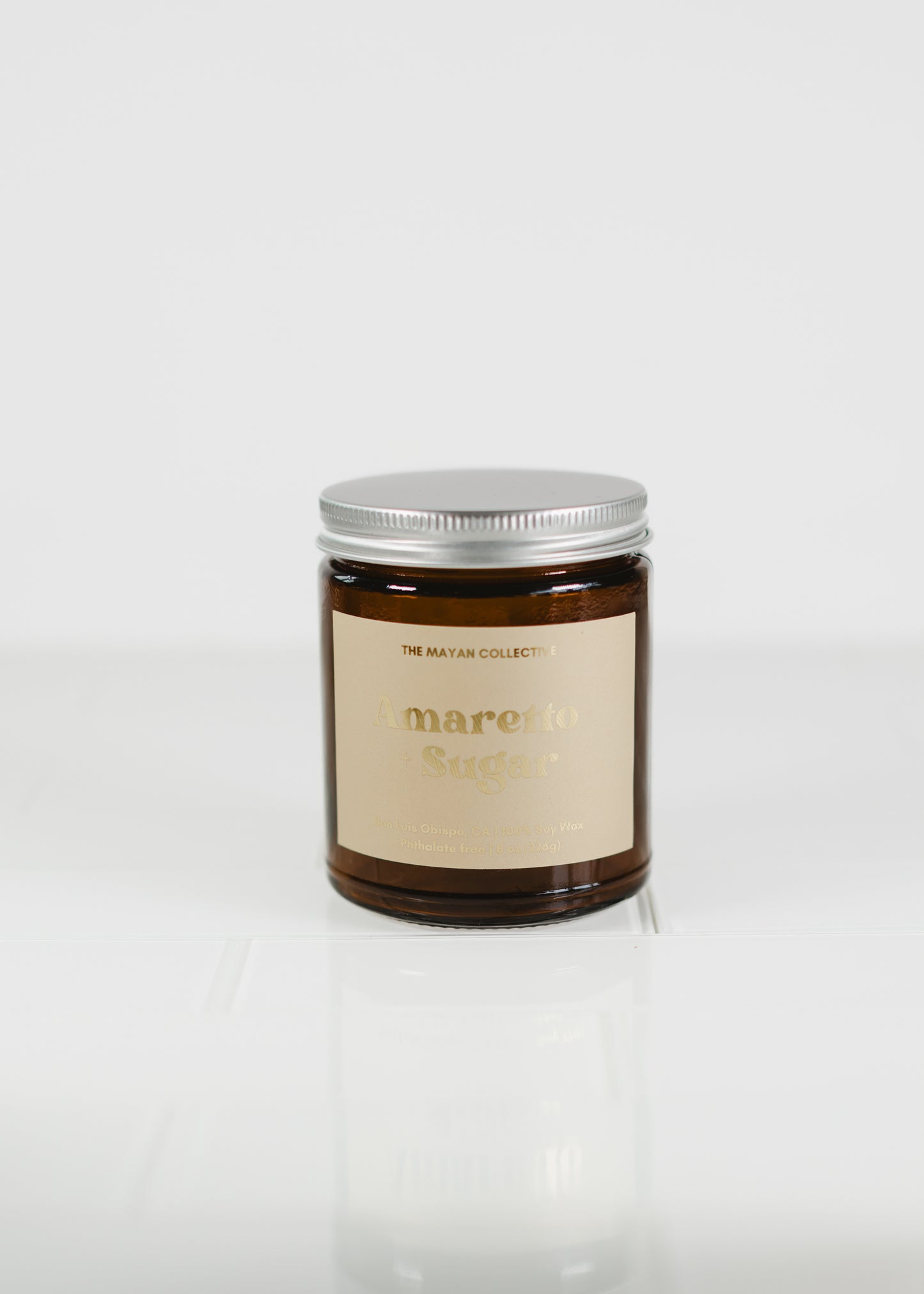 Amaretto + Sugar Soy Wax Candle 8 oz