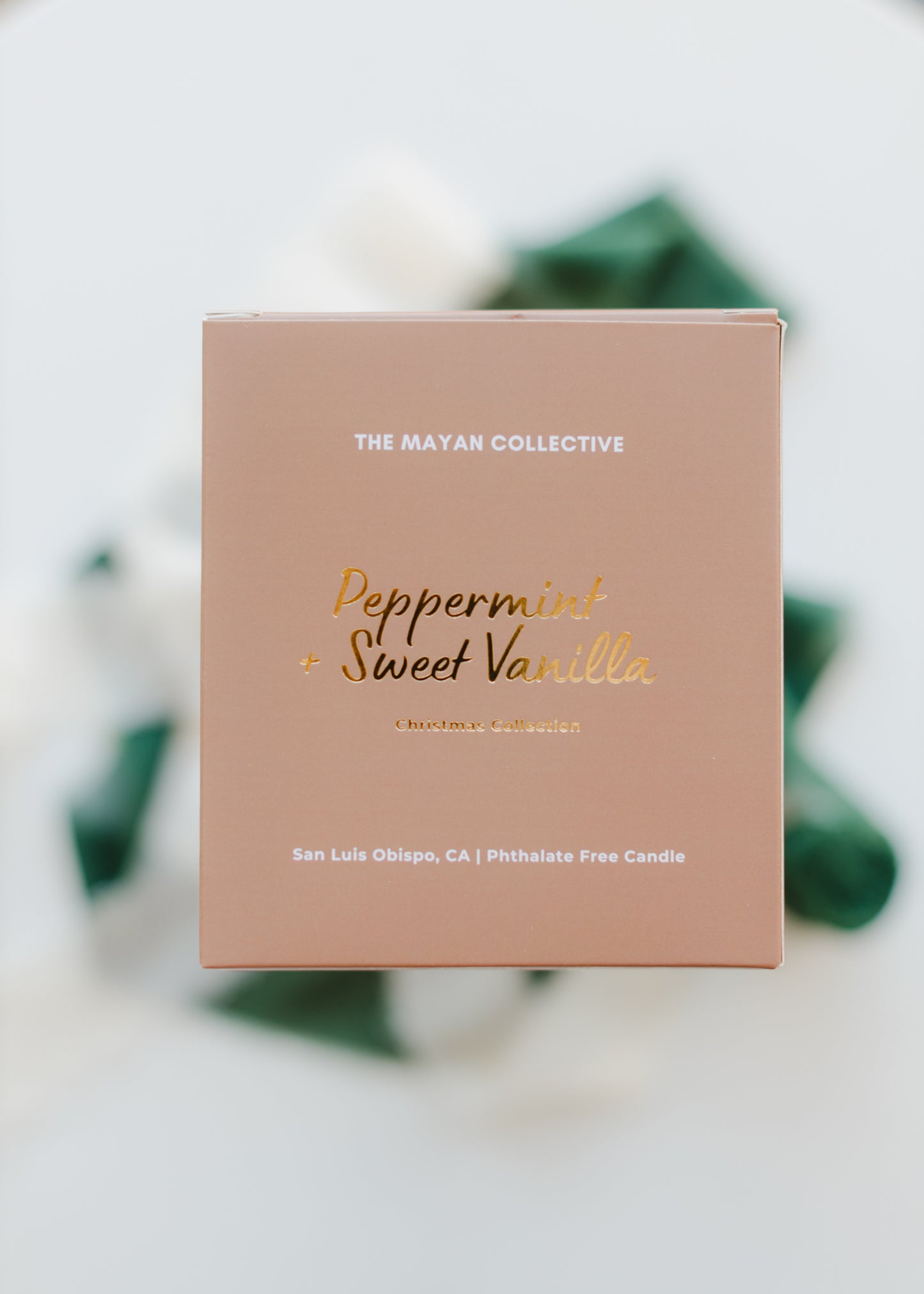 Peppermint + Sweet Vanilla Soy Wax Candle 14 oz