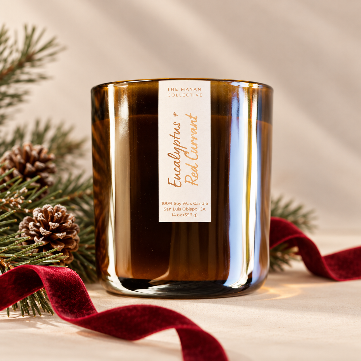 Eucalyptus + Red Currant Soy Wax Candle 14oz