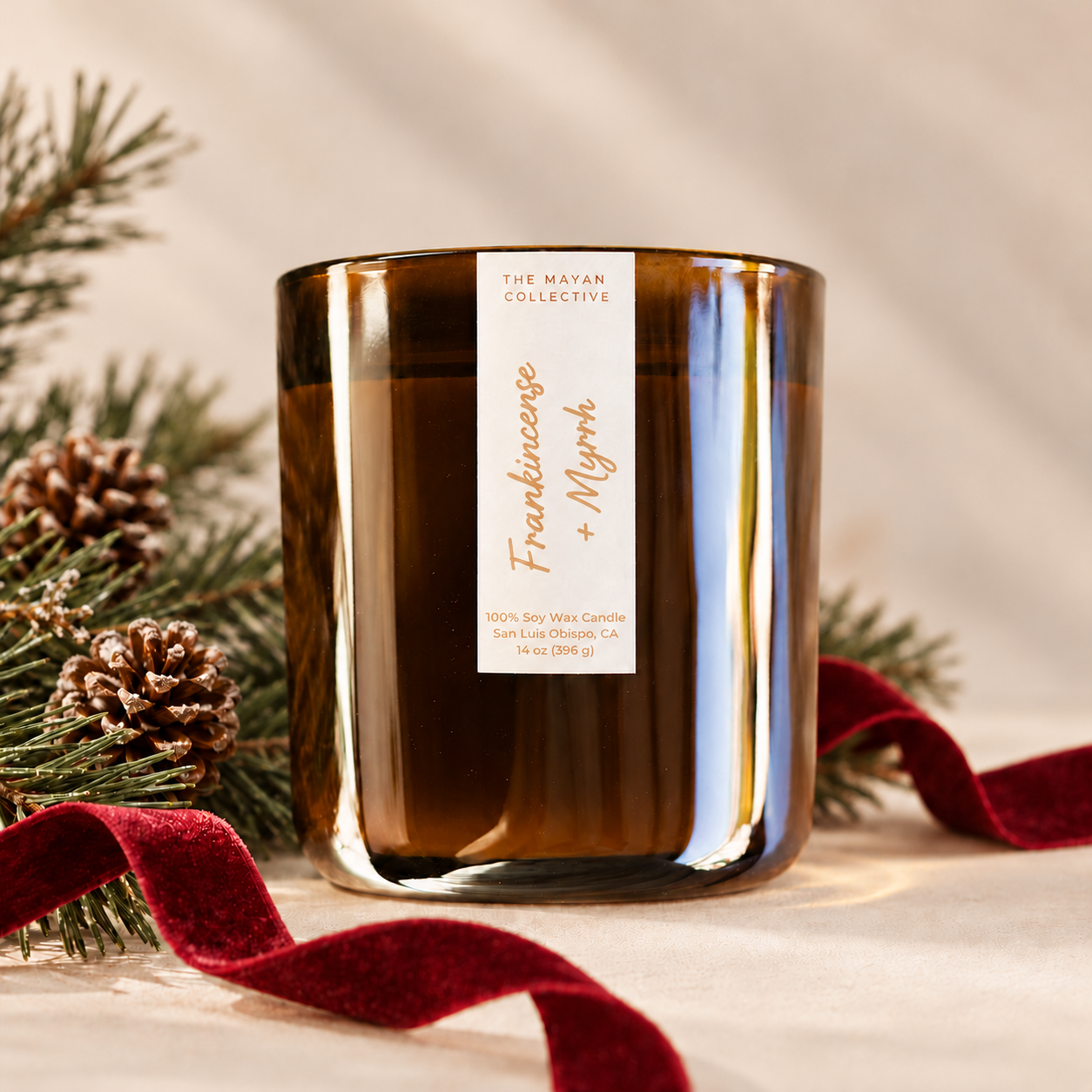 Frankincense + Myrrh Soy Wax Candle 14 oz