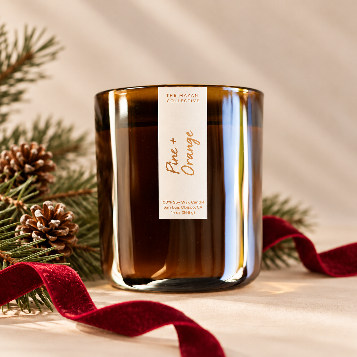 Pine + Orange Soy Wax Candle 14oz