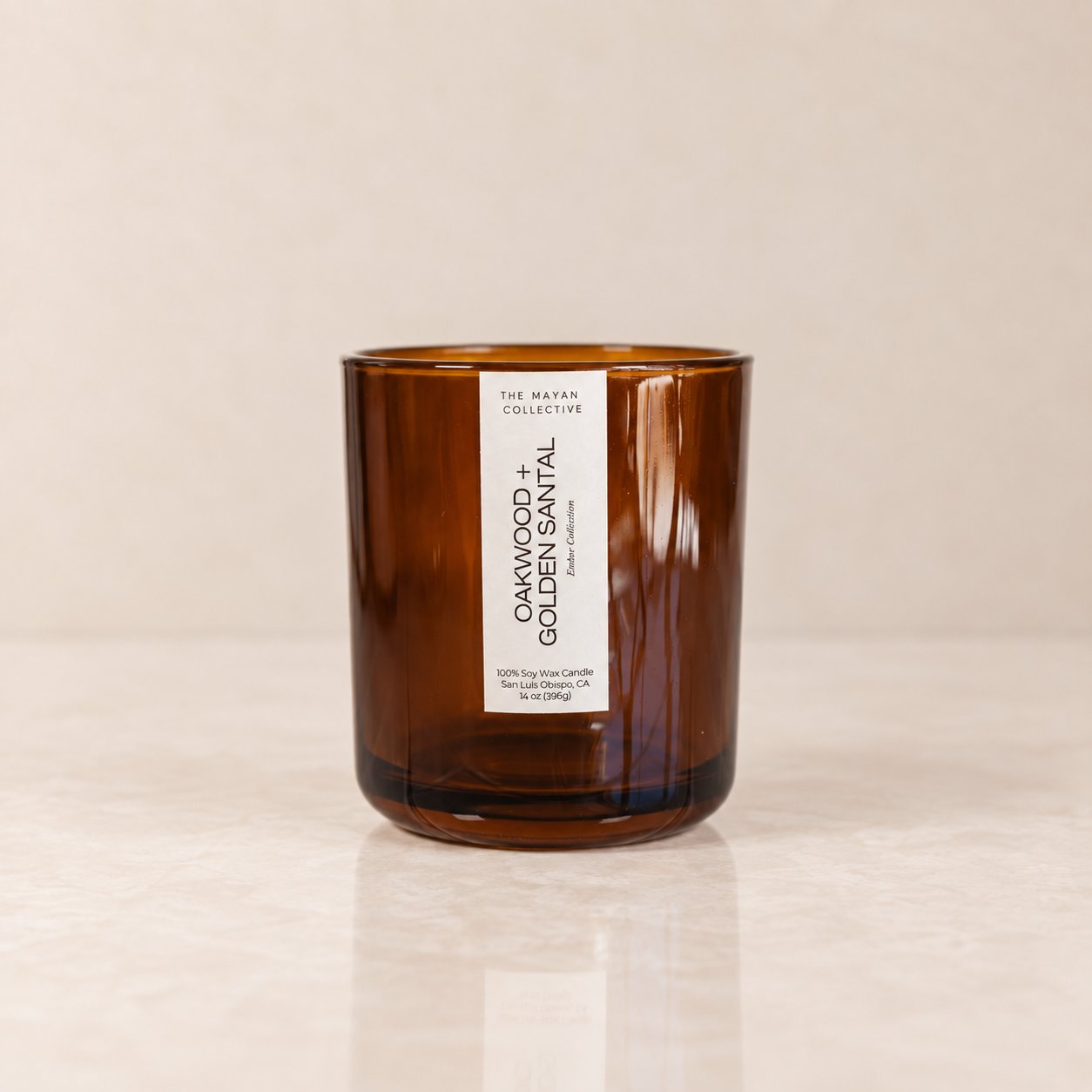 Oakwood + Golden Santal Soy Wax Candle