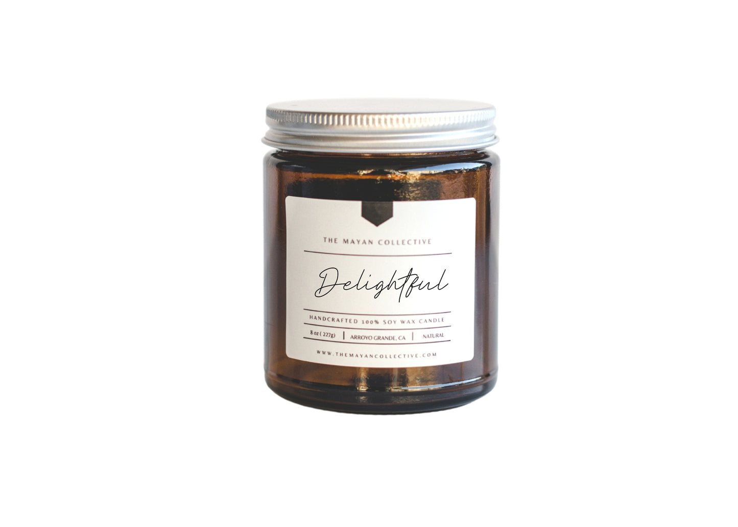 Mahogany Oakwood Soy Wax Candle "Delightful"